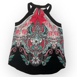 New York and Company 7 Paisley Strapless Halter Top Size XS